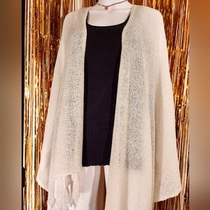 Vintage White Cotton Shawl